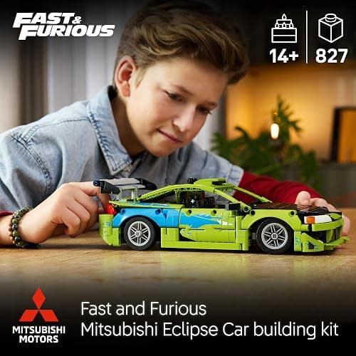 LEGO Technic Fast and Furious Mitsubishi Eclipse Car 42229 | Building Toys for Boys & Girls, Ages 14+, Toy Car Set for Display or Play, 827 pieces, Gift for Fans of the Movie thumbnail 2