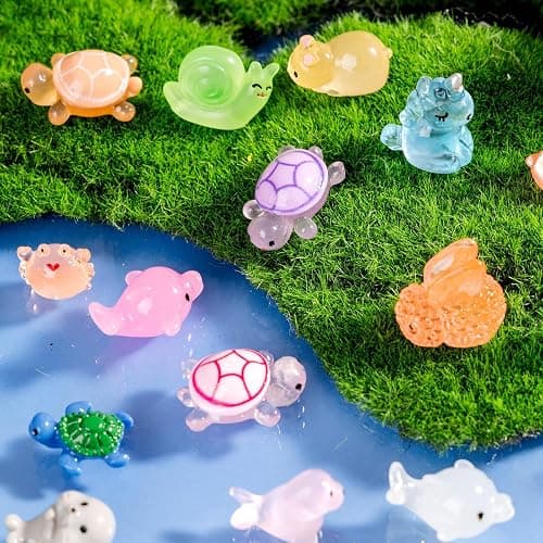 jrootouh 140 Pack Mini Animals Tiny Duck，Cow，Bee Figurines Bulk for Miniature Dollhouse Decor Accessories Garden Aquarium Potted Ornament Party DIY Charms Office Classroom Activity to Hide thumbnail 8