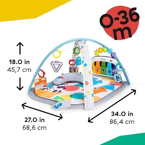 Baby Einstein 4-in-1 Kickin' Tunes Music and Language Play Gym and Piano Tummy Time Activity Mat thumbnail 3