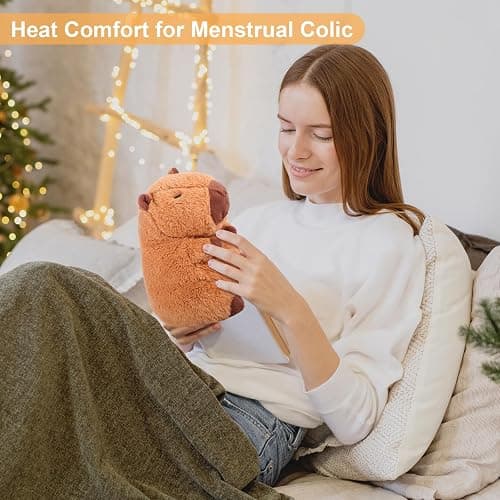 SuzziPals Heatable & Coolable Capybara Plush, Microwavable Stuffed Animal Heating Pad for Soothing & Relaxation, Lavender Scent Plush Toys for Stress Relief, Capybara Plushies Gift for Kids & Adults thumbnail 2