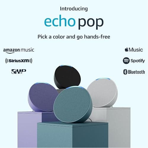 Amazon Echo Pop (newest model), Our smallest speaker with Alexa+ Early Access, Fits in any room, Midnight Teal thumbnail 9