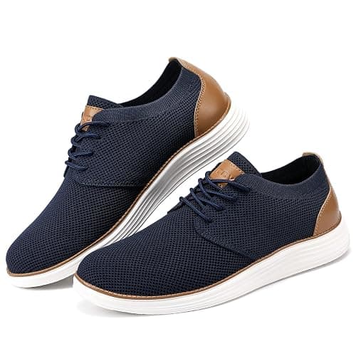 VILOCY Men's Fashion Dress Sneakers Casual Walking Shoes Business Oxfords Comfortable Breathable Lightweight Tennis thumbnail 6