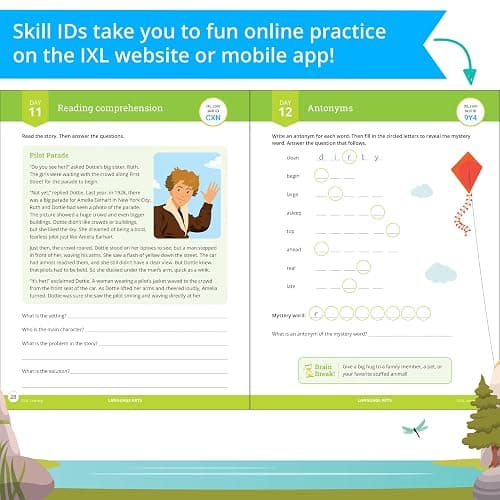 IXL Ultimate Summer 2nd to 3rd Grade Workbooks, Math, Reading Comprehension, Language Arts, Geography, Science, Social Studies, and Writing Practice for Kids (IXL Ultimate Summer Workbooks) thumbnail 5