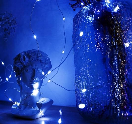 3 Pack Fairy Lights Battery Operated with Remote Control Timer, 26 FT 80 LED String Lights Outdoor Indoor Decoration, 8 Modes Twinkle Lights for Christmas Party Wedding Birthday Bedroom Décor (Blue) thumbnail 7