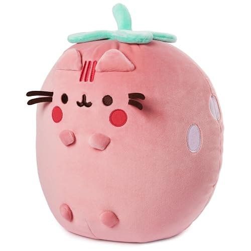 GUND Pusheen Strawberry Scented Squisheen Plush, Squishy Toy Stuffed Animal for Ages 8 and Up, Pink, 11” thumbnail 5