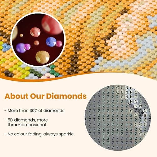 MAXBYE Tiger Diamond Painting Kits for Adults, 5D Three Tigers Diamond Art Kits DIY Full Drill Animal Gem Art for Beginner, Crystal Cross Stitch Craft for Home Wall Decor Holiday Gifts 30x40cm thumbnail 5