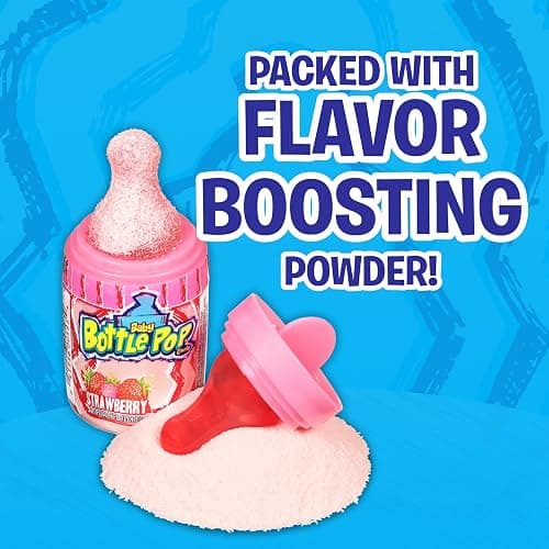 Baby Bottle Pop Candy Lollipops Variety Pack - 10 Ct Individually Wrapped | Suckers with Powdered Dip - Assorted Bulk Candy for Kids Party Favors Goodie Bags Baby Shower & Gender Reveal thumbnail 4