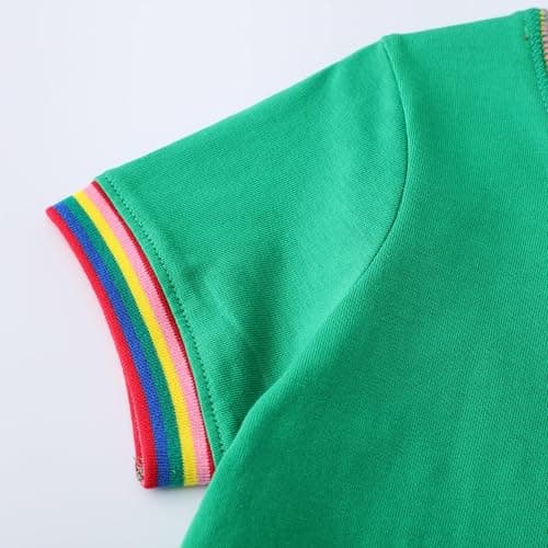 FreeLu Toddler Girls Striped Summer Dress Cartoon Appliques Dresses Girls Cotton Casual Clothing 2-7Y thumbnail 6