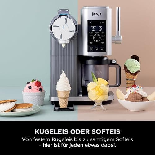 Ninja CREAMi Scoop & Swirl Eismaschine mit 2 Behältern, 13 Funktionen, für Eiscreme, Softeis, Gelato, Sorbet, Milchshakes und mehr, mit Mix-In-Funktion, Platinsilber, NC701EU thumbnail 10