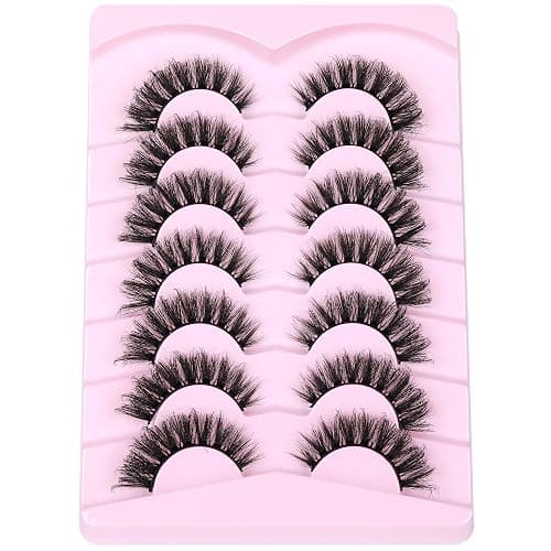 Geeneiya Short Cat Eye Lashes Mink Lashes Natural Look Wispy False Eyelashes 15mm Volume Extension Fox Eye Fake Eyelashes Extension thumbnail 6