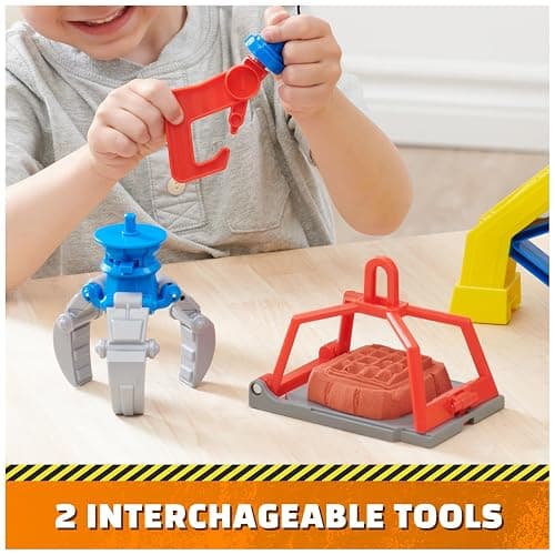 Rubble & Crew, Bark Yard Crane Tower Playset with Action Figure, Toy Bulldozer & Kinetic Build-It Play Sand, PAW Patrol Kids Toys for Boys & Girls 3+ thumbnail 7
