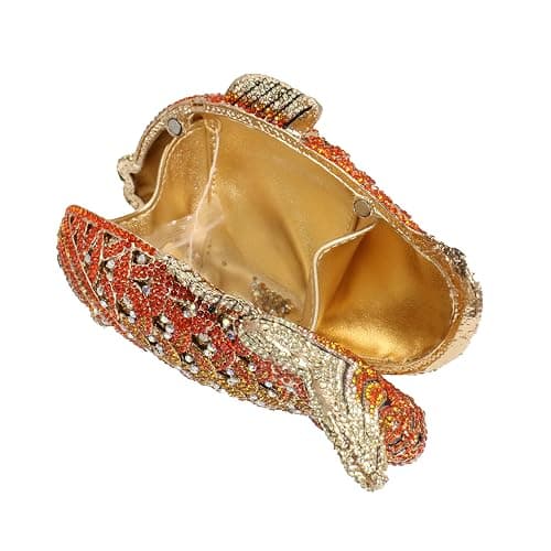 Tngan Women Mini Fish Clutch Luxury Rhinestones Purse Sparkling Banquet Handbag Wedding Party Clutch Bag thumbnail 5