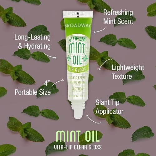 Ruby Kisses Broadway Vita-Lip Clear Lip Gloss (5 Pack Mint, Rosehip, Coconut, Argan Oil, Mango Butter), Ultra-Hydrating & Soothing Formula with Vitamin Oils, High-Shine Non-Sticky Finish Lip Balm thumbnail 2