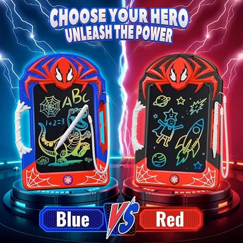 Mirthigig Toys for 2-8 Year Old Boys Kids, 2 Pack Colorful LCD Drawing Writing Tablet with Web Stylus & Grip, Toddler Doodle Board Learning Toys Gifts Birthday Present for 3 4 5 6 7 8 Year Old Boys thumbnail 2