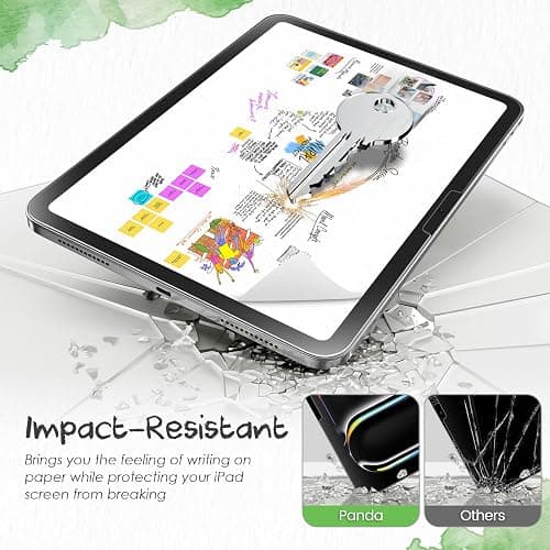 PandaShield 2-Pack Paper-feel Screen Protector Easy-Installation Box for iPad 11th/10th Gen. A16 (11/10.9 Inch, 2025/2022),Matte,Write like on Paper,Bubble Free,Scratch Resistant,Apple Pencil Support thumbnail 5