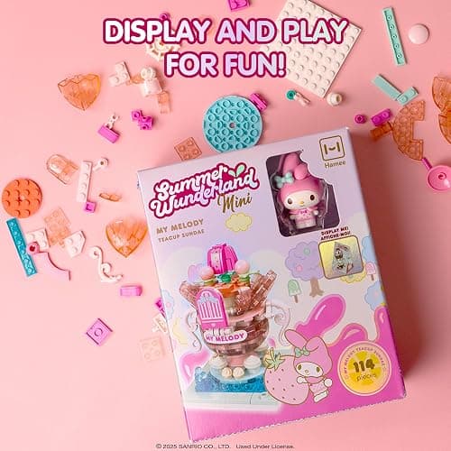 Hamee Sanrio Hello Kitty and Friends ‘Summer Wunderland Mini’ Cute Water Theme Park Building Block Set Birthday Gift, Party Favor, Stress Relief, Collectible Toy Compatible with Lego – Kuromi thumbnail 6