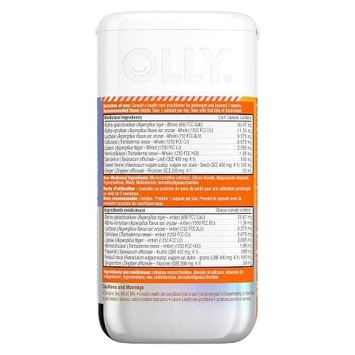 OLLY Beat The Bloat Capsules, Belly Bloat Relief for Gas and Water Retention, Digestive Enzymes, Vegetarian, Supplement for Women - 25 Count thumbnail 2