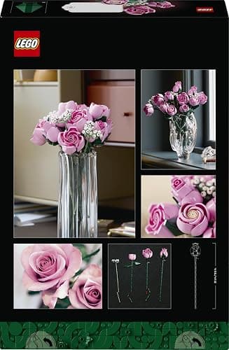 LEGO Botanicals Rosa Rosenstrauß - Set mit Kunstblumen für Erwachsene - 12 künstliche Rosen & 4 Zweige Schleierkraut als DIY Deko - Geschenkidee für Frauen - 10374 thumbnail 13