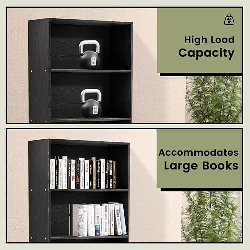 GRUSIGN 71" Tall 6-Tier Bookshelf, Large Open Display Bookcase with Ample Storage, Floor Standing Book Shelf for Living Room, Home Office, Bed Room, Black thumbnail 6