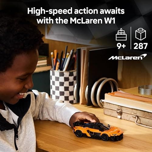 LEGO Speed Champions McLaren W1 Supercar Toy - Car Model Kit w/a Collectible Driver Minifigure - Birthday Gift Idea for 9+ Year Old Boys & Motorsport Fans - 77257 thumbnail 3