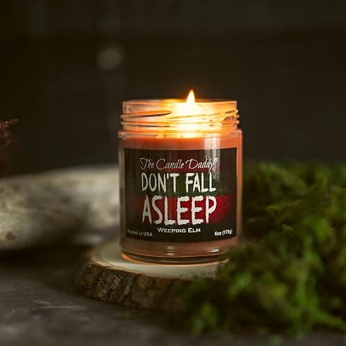 Don't Fall Asleep - Eerie Weeping Elm Scented Horror Movie Candle - Halloween 6 Oz Jar Candle - 40 Hour Burn Time thumbnail 2