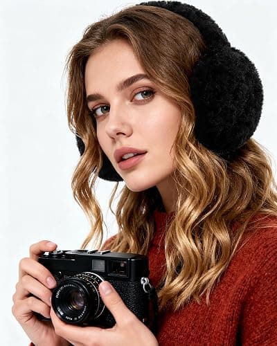 Trifabricy EarMuffs for Women Winter Faux Fur Warm Earmuffs Cute Foldable Ear Covers Cold Weather Fluffy Ear Warmers thumbnail 5