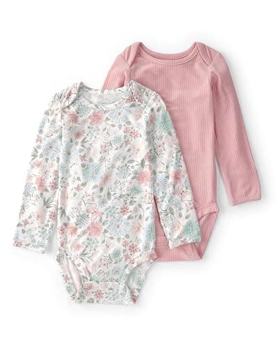 Carter's baby-girls Purelysoft 2-pack Long Sleeve Bodysuit - Image 1