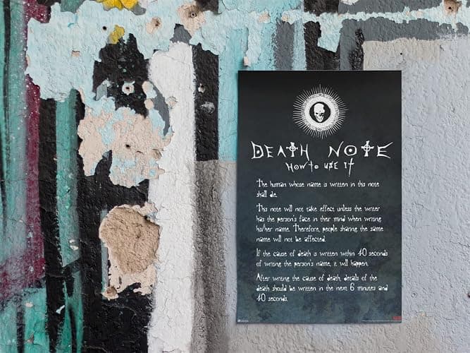 Death Note Poster - Anime Merch for Room Decor, Aesthetic Bedroom & Dorm Decor for Teens & Boys - Manga Series Birthday Gift - Cool Wall Art Print, 12x18 thumbnail 4