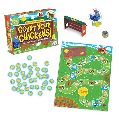 Peaceable Kingdom Count Your Chickens Award Winning Cooperative Counting Game for 2 to 4 Kids Ages 3+ - Premium Play Edition thumbnail 3