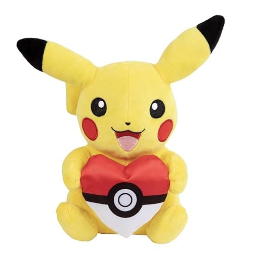 Pokémon 8" Pikachu Plush w/Heart Poke Ball Accessory - Officially Licensed - Authentic Soft Stuffed Animal Toy Figure w/Pokeball - Holiday Christmas Stocking Stuffer Gift for Kids, Boys, Girls - 2+ thumbnail 3