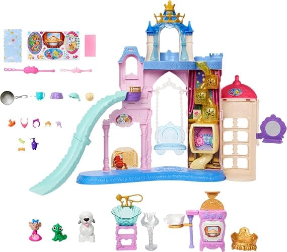Mattel Disney Princess Pet Castle Playset with 7 Play Areas, 3 Animal Friends, Furniture & 17 Accessories, 2+ ft Tall, Inspired by Movies thumbnail 4