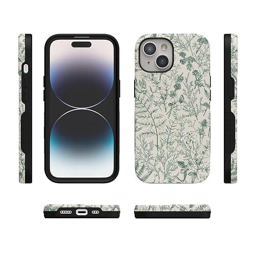Casely iPhone 14 Case | Sage Garden | Green Floral | Compatible with MagSafe | Bold Protective Design thumbnail 6