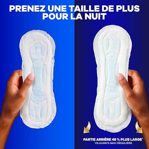 Always Maxi Pads for Women, Pad without Wings, Regular Absorbency, Size 1, Unscented, 48 Count (Pack of 2) thumbnail 16