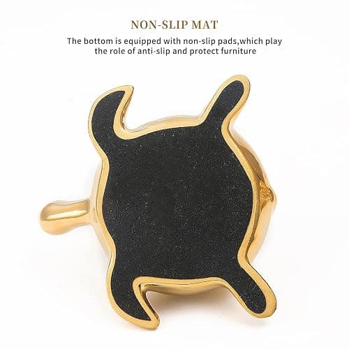 TQUPT Golden Turtle Statue Set,Sculptures Gold Turtle Ornament Ceramic Statue Home Accessories Gold Desk Home Indoor Decorative Collectible Decor or Elders (3 Pieces) thumbnail 4