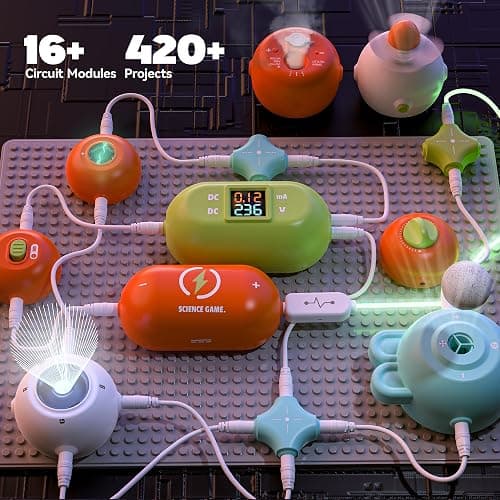 SMILESSKIDDO Science Kits Electronics STEM Kit 420+ Projects 35 Parts | Over 420 Experiments, 35 Circuit Parts, Hands-On STEM Learning, Educational Toy, Gift for Kids Ages 3-12 thumbnail 3