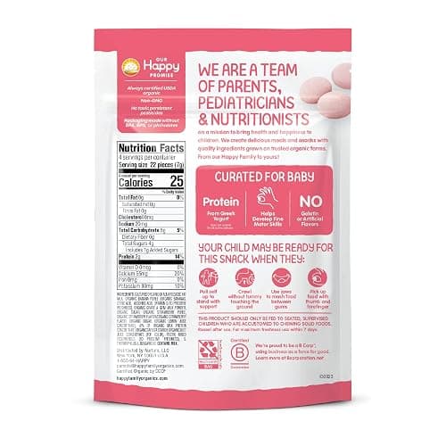 Happy Baby Organics Greek Yogis Freeze-Dried Greek Yogurt and Fruit Snacks, Strawberry Banana, 1 Ounce (Pack of 1) packaging may vary thumbnail 2