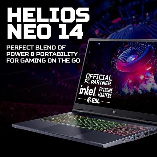 Acer Predator Helios Neo 14 PHN14-51 Gaming Laptop - Intel Core Ultra 5 125H, 16GB, 512GB SSD, NVIDIA GeForce RTX 4060 8G, 14.5" WQXGA IPS 120Hz, Windows 11, Black - U5 125H - 16 GB - 512 GB - RTX 4060 - 14.5-inch WQXGA 120Hz IPS thumbnail 3