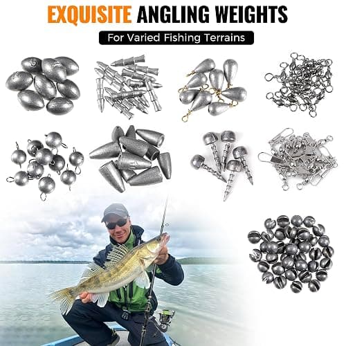 PLUSINNO 264/397pcs Fishing Accessories Kit, Organized Fishing Tackle Box with Tackle Included, Fishing Hooks, Fishing Weights Sinkers, Swivels, Beads, Fishing Gear Set Equipment for Bass Trout thumbnail 4
