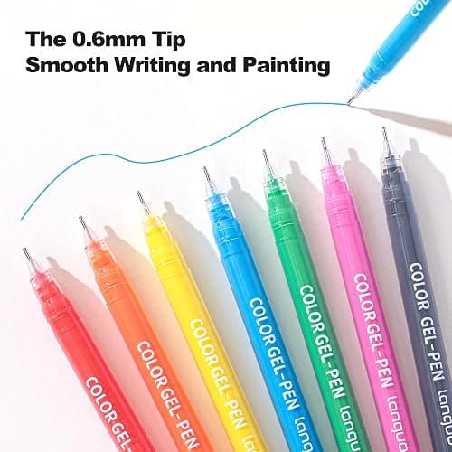 languo Gel Pens for Adult Coloring Books, 99 Colors Set Gel Colored Pens Marker, Perfect Gel Pens for Adult Drawing Doodling Journaling, Art Supplies and DIY Crafts thumbnail 5