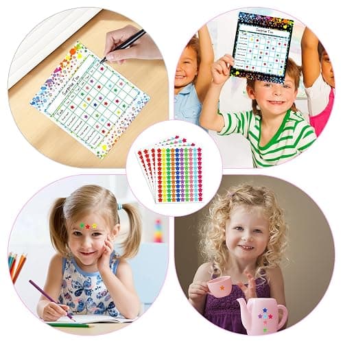 Utron 80 Pack Reward Chart for Kids, Incentive Chart Behavior Chart for Kids at Home, 2 Designs with 2160 Star Sticker, Kids Chore Chart, Sticker Chart for Kids Behavior thumbnail 7