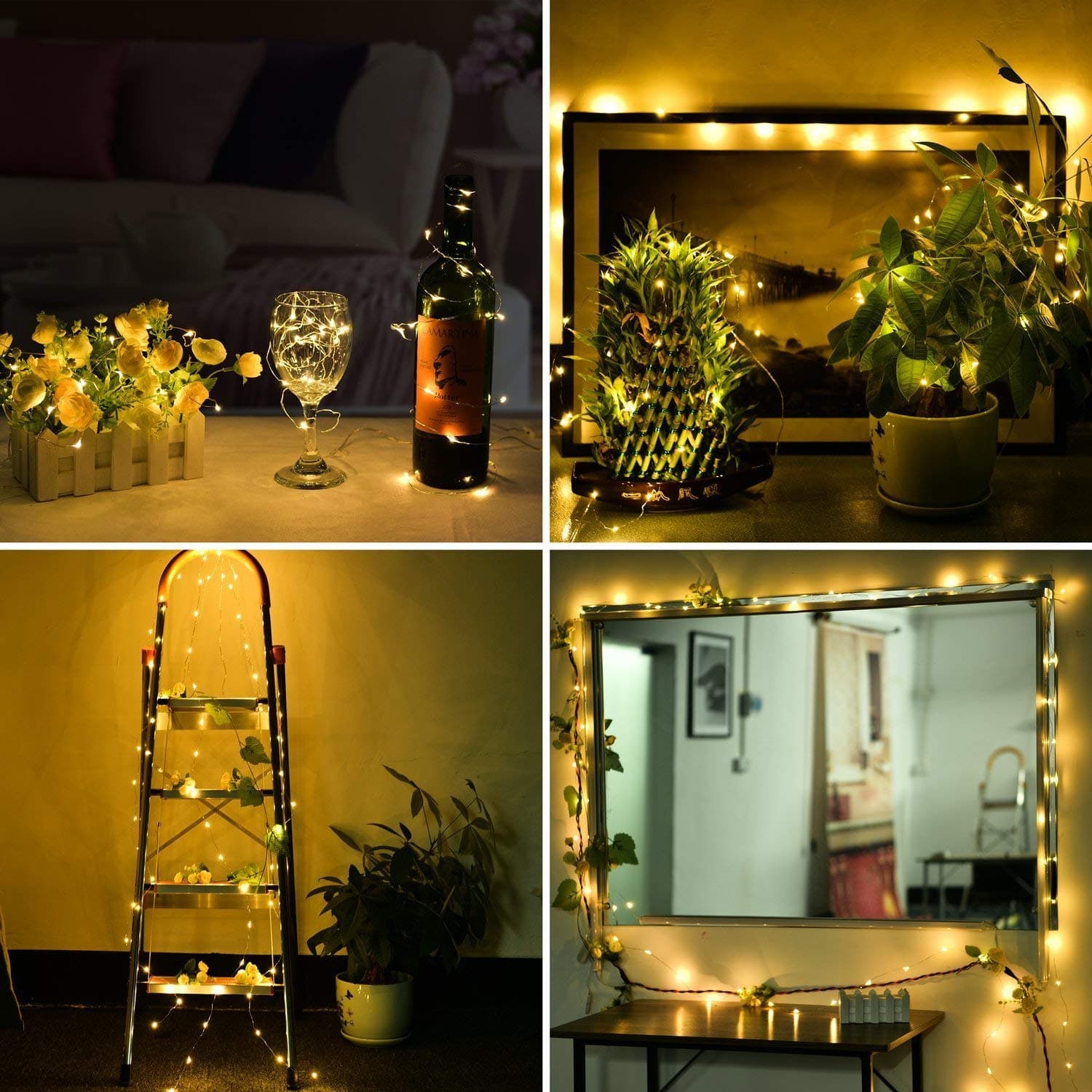 ANJAYLIA LED Fairy String Lights, 10Ft/3M 30leds Firefly String Lights Garden Home Party Wedding Festival Decorations Crafting Battery Operated Lights, Warm White thumbnail 4