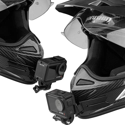 Helmet Chin Mount for Action Cameras, Universal GoPro Chin Mount with Straps, Compatible with GoPro Hero, Insta360, DJI Osmo Action, Motorcycle Full Face Helmets thumbnail 4
