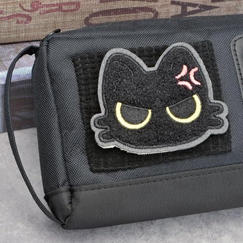 Pencil Case Large Capacity Adorable Cat Pencil Pouch Stationery Pen Bag for Teen Girls and Boys with Magic Sticker and Decoration Badges thumbnail 3