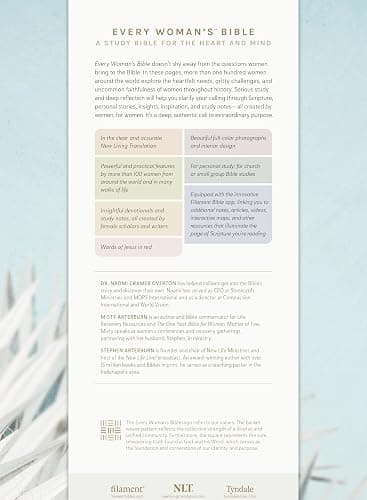 NLT Every Woman’s Bible, Filament Enabled (LeatherLike, Sky Blue, Red Letter) thumbnail 2