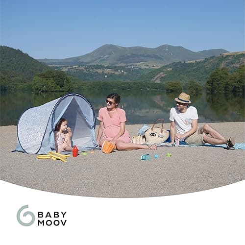 Babymoov Anti-UV Blue Waves Tent UPF 50+ Sun Protection with Pop Up System for Easy Use & Transport (Summer 2024 Edition) - Blue Waves thumbnail 9