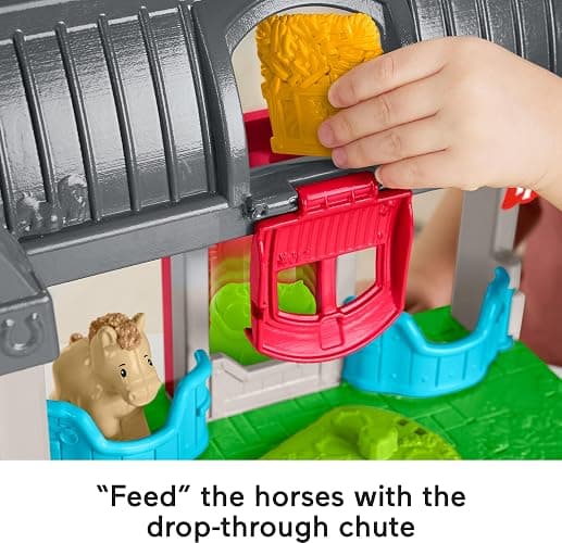 Fisher-Price Little People Toddler Toy Friendly Horses Stable Playset with Sounds, Figures & Accessories for Kids Ages 1+ Years thumbnail 4