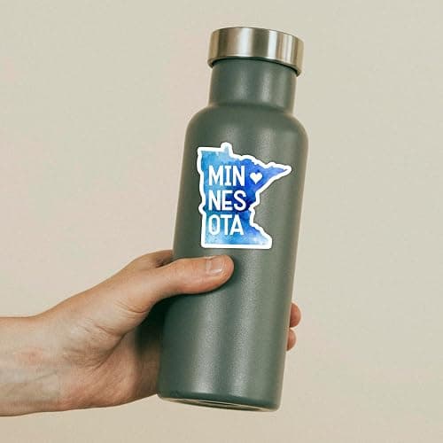 Minnesota Sticker MN State Love Stickers Water Bottle Laptop Notebook Phone Decals thumbnail 3