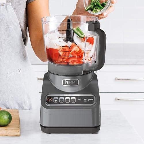 Ninja Food Processor, Professional Plus, 1000 Peak Watts, 4 Functions for Chopping, Slicing, Purees & Dough with 9-Cup Processor Bowl, 3 Blades, Food Chute & Pusher, Silver, BN601 thumbnail 10