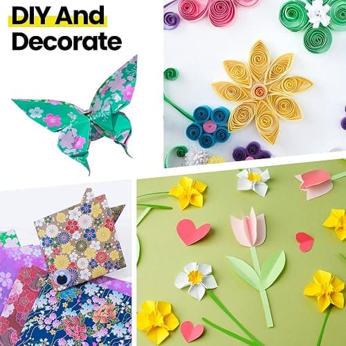 Lincia 840 Sheets Origami Paper Kit 20 Colors 6 x 6 Inch Colorful Folding Japanese Washi Origami Cherry Blossom Paper Double Sided Square Sheets Book for Beginners Adults Kids(840 Sheets) thumbnail 7