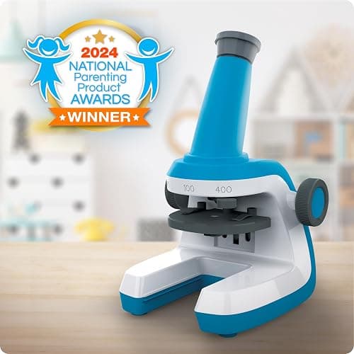 National Geographic Microscope for Kids - Science Kit with an Easy-to-Use Kids Microscope, Up to 400x Zoom, Blank and Prepared Slides, Gifts for 6 7 8 9 & 10, STEM Project Toy (Amazon Exclusive) thumbnail 2